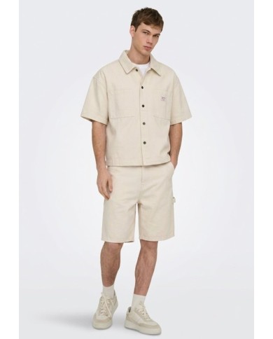 Only & Sons Bermuda Onsedge Work Ecru 8347 PIM DNM Shorts