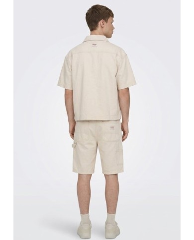 Only & Sons Bermuda Onsedge Work Ecru 8347 PIM DNM Shorts