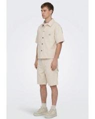 Only & Sons Bermuda Onsedge Work Ecru 8347 PIM DNM Shorts