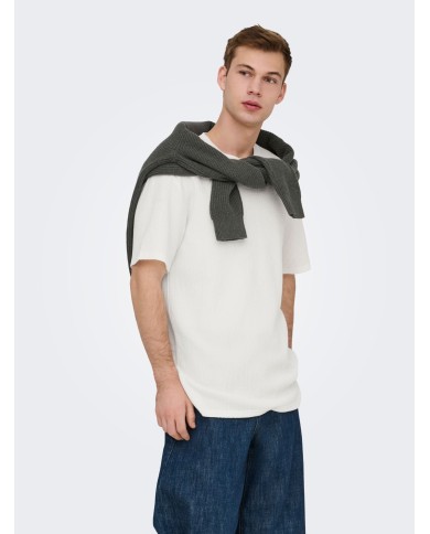 Only & Sons Camiseta Onslazio Life Reg SS Plisse Tee