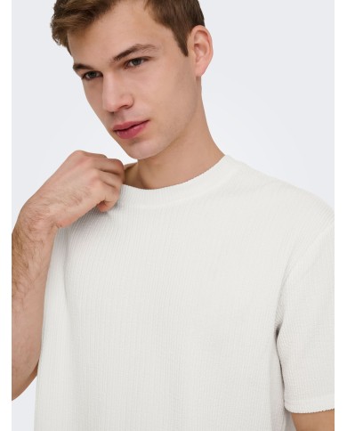 Only & Sons Camiseta Onslazio Life Reg SS Plisse Tee