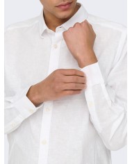 Only & Sons Camisa lino Onscaiden LS Solid Shirt NOOS 22012321