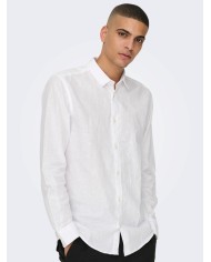 Only & Sons Camisa lino Onscaiden LS Solid Shirt NOOS 22012321