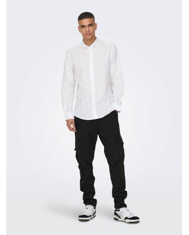 Only & Sons Camisa lino Onscaiden LS Solid Shirt NOOS 22012321
