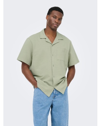 Only & Sons Camisa Onskian Life Seersucker SS Shirt Noos