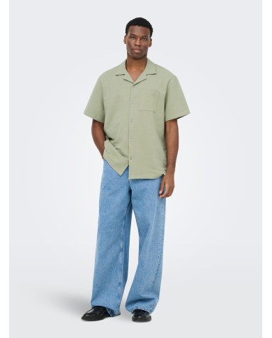 Only & Sons Camisa Onskian Life Seersucker SS Shirt Noos