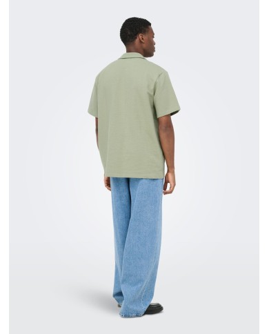 Only & Sons Camisa Onskian Life Seersucker SS Shirt Noos