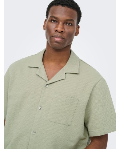 Only & Sons Camisa Onskian Life Seersucker SS Shirt Noos