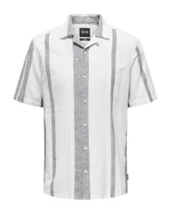 Only & Sons Camisa Onscaiden Life Stripe Res Linen Blend Noos
