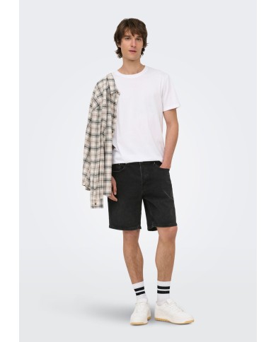 Only & Sons Pantalón Vaquero Corto Onsedge  Stretch Box AM Shorts