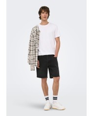 Only & Sons Pantalón Vaquero Corto Onsedge  Stretch Box AM Shorts