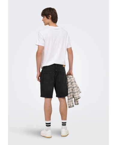Only & Sons Pantalón Vaquero Corto Onsedge  Stretch Box AM Shorts