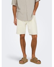 Only & Sons Pantaón Vaquero Corto Onsedge Ecru 2044 Pim DNM Shorts Noos