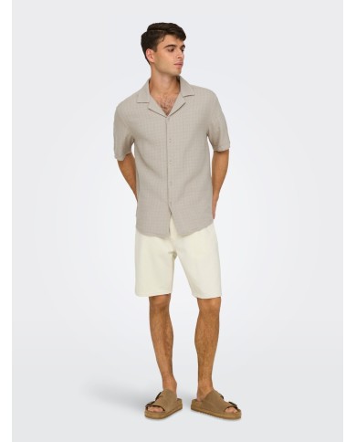 Only & Sons Pantaón Vaquero Corto Onsedge Ecru 2044 Pim DNM Shorts Noos