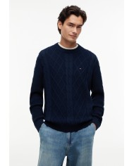 Tommy Jeans Jersey TJM Reg Classic Flag Cable Sweater