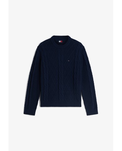 Tommy Jeans Jersey TJM Reg Classic Flag Cable Sweater