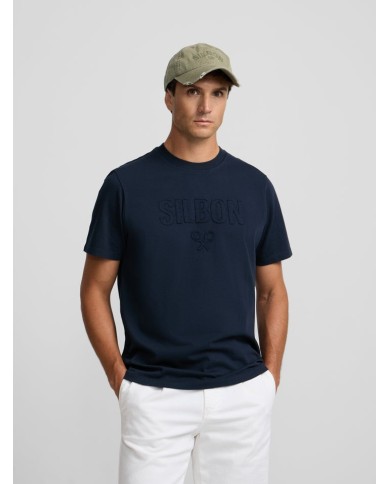 Silbon Camiseta Patch Tono Azul Marino