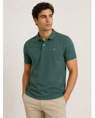 Silbon Polo Manga Corta Verde Oscuro