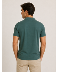 Silbon Polo Manga Corta Verde Oscuro