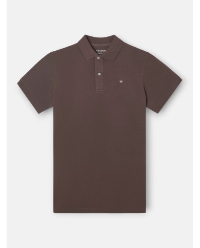 Silbon Polo Manga Corta Marrón