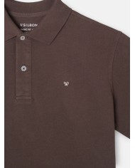 Silbon Polo Manga Corta Marrón