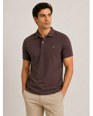 Silbon Polo Manga Corta Marrón