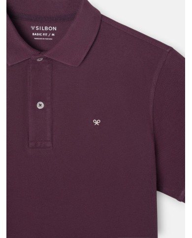 Silbon Polo Manga Corta Burdeos