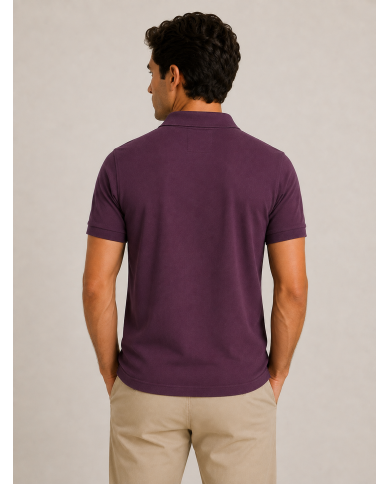Silbon Polo Manga Corta Burdeos