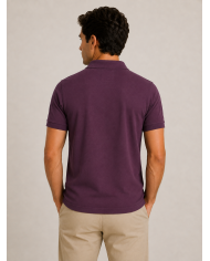 Silbon Polo Manga Corta Burdeos