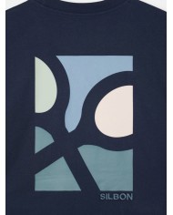 Silbon Camiseta Poster raquetas Azul Marino