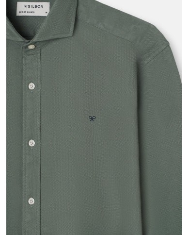Silbon Camisa Sport Estructura Verde