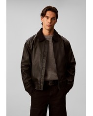 Calvin Klein Chaqueta de Cuero LS Faux Leather