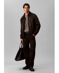 Calvin Klein Chaqueta de Cuero LS Faux Leather
