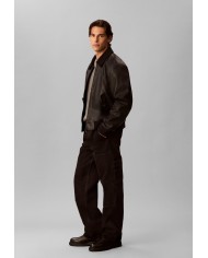 Calvin Klein Chaqueta de Cuero LS Faux Leather