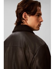 Calvin Klein Chaqueta de Cuero LS Faux Leather