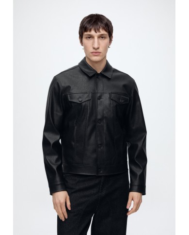 Calvin Klein Chaqueta de Cuero LS Faux Leather Truck