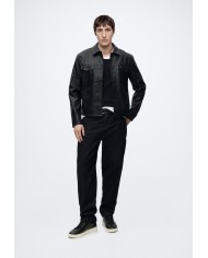 Calvin Klein Chaqueta de Cuero LS Faux Leather Truck