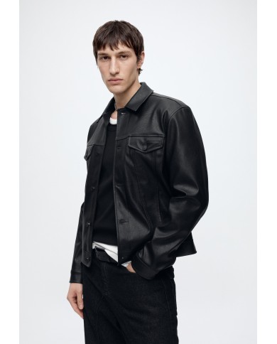 Calvin Klein Chaqueta de Cuero LS Faux Leather Truck