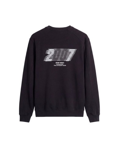 Antony Morato Sudadera relaxed fit en mezcla de algodón con estampado flock engomada delante y detrás