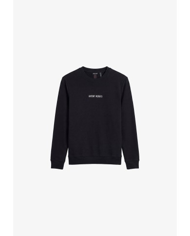 Antony Morato Sudadera regular fit en interlock de algodón con logo plata estampada