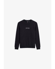 Antony Morato Sudadera regular fit en interlock de algodón con logo plata estampada