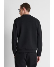Antony Morato Sudadera regular fit en interlock con placa en el pecho