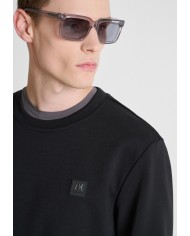 Antony Morato Sudadera regular fit en interlock con placa en el pecho