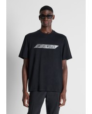Antony Morato Camiseta  relaxed fit en punto jersey de algodón con estampado flock delante y detrás