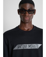 Antony Morato Camiseta  relaxed fit en punto jersey de algodón con estampado flock delante y detrás