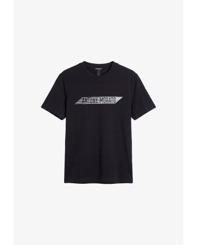 Antony Morato Camiseta  relaxed fit en punto jersey de algodón con estampado flock delante y detrás