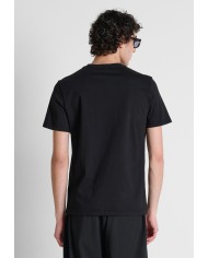 Antony Morato Camiseta regular fit en punto jersey de algodón con logo de plástico mate y estampado flock