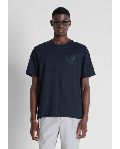 Antony Morato Camiseta  relaxed fit en punto jersey de algodón con estampado plástica delante y detrás