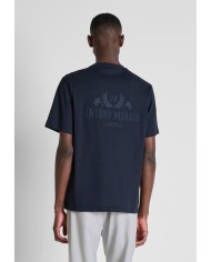 Antony Morato Camiseta  relaxed fit en punto jersey de algodón con estampado plástica delante y detrás