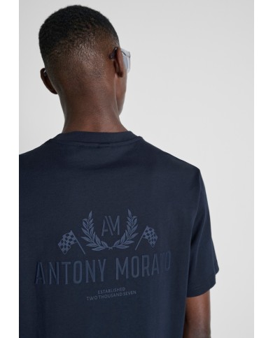 Antony Morato Camiseta  relaxed fit en punto jersey de algodón con estampado plástica delante y detrás